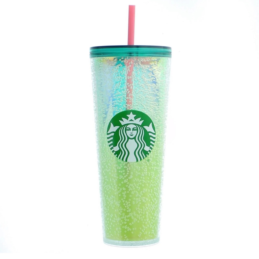 Starbucks  Venti Tumbler 2022 Yellow and Green Ombre Bubbles Cup, 24oz